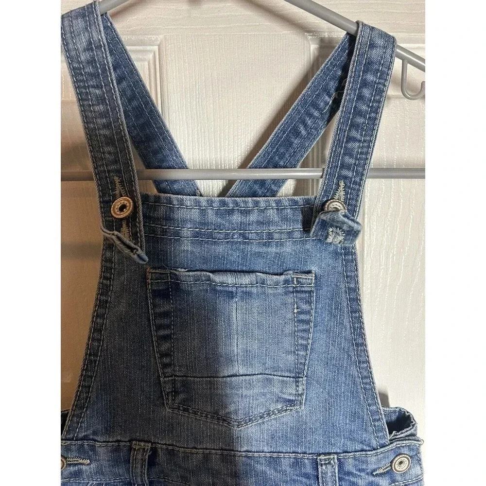 Squeeze Bib Overalls Dress Denim Girls Size 5
